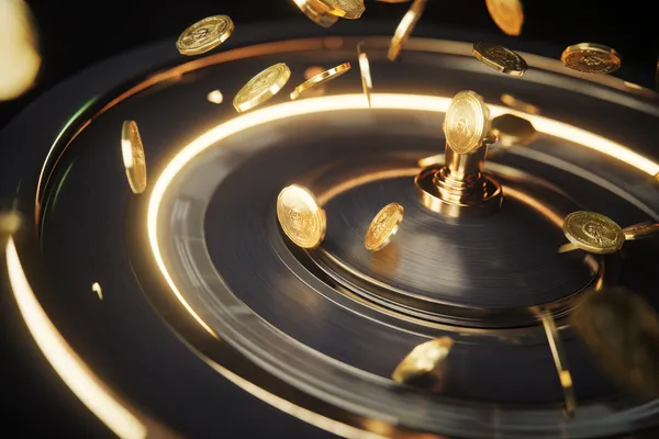 A confident dealer surrounded by casino chips inviting players to access their F7 F7 account, reflecting quick and easy login options.